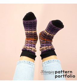 Velvet Night sokken gemaakt van Handwerk accesoires