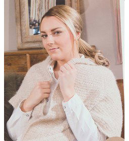 Omslagdoek gemaakt van Drops Glitter en glimdraad