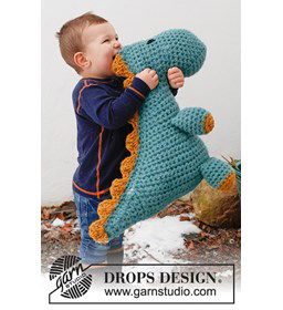 Knuffel Dinosaurus T-Rex gemaakt van Drops Snow - Eskimo