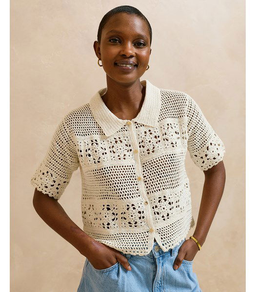 Haakpatroon Damesshirt met polokraagje