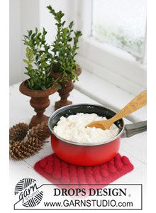 Gebreide en gevilte Kerst onderzetter 