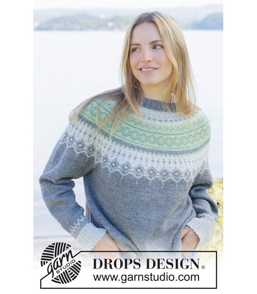 Breipatroon damestrui Ice Maiden Sweater met Noors patroon