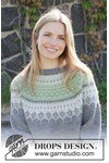 Breipatroon damestrui Ice Maiden Sweater met Noors patroon van andere kant