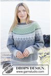 Breipatroon damestrui Ice Maiden Sweater met Noors patroon van andere kant