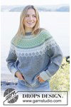 Breipatroon damestrui Ice Maiden Sweater met Noors patroon van andere kant