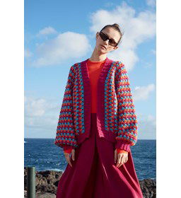 Damesvest met ballonmouwen gemaakt van Lang Yarns Wooladdicts Glory