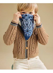 Kindervest met kabelpatroon