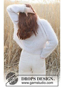 Damestrui met fraai stekenpatroon langs raglanmouw