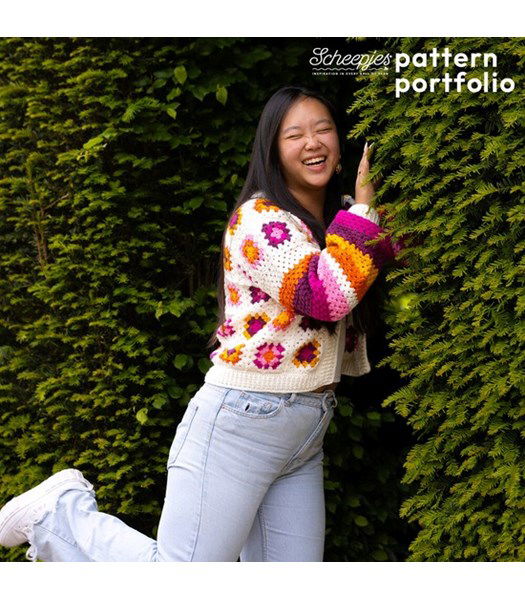 Haakpatroon Damesvest Petal Patch Cardigan