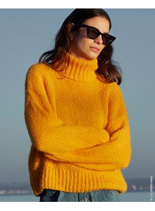 Damestrui met dubbele hoge col