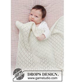 Babydeken gemaakt van Drops Baby Merino