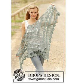 Omslagdoek gemaakt van Drops Cotton Merino