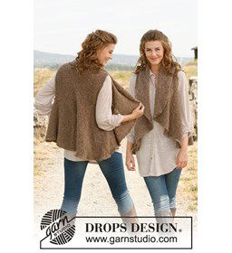 Vest gemaakt van DROPS Alpaca Boucle