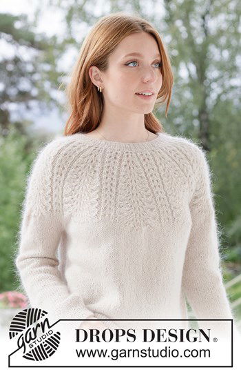 damestrui met kantpatroon en ronde pas in mohairmix