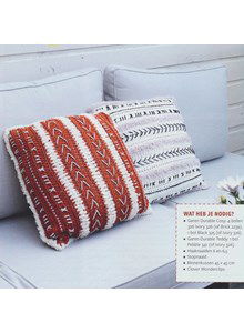 Haakpatroon kussens gemaakt van Durable Teddy