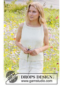 Zomerse damestop met rechte hals