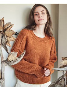 Breipatroon damestrui met zichtbare naden gemaakt van Lana Grossa Cool Merino Big