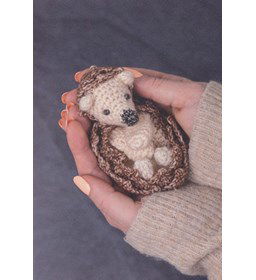 Mini egel gemaakt van Scheepjes Stone Washed