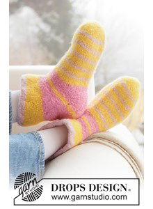 gestreepte sloffen gevilte wol