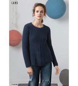 Trui gemaakt van Lang Yarns Malou Light uni en color