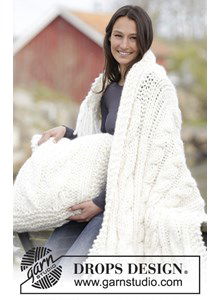 Gebreide deken en kussen 