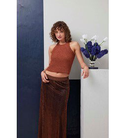 Haltertop Grace in halfpatentsteek gemaakt van Rondbreinaald nr 2,5 - 2,75