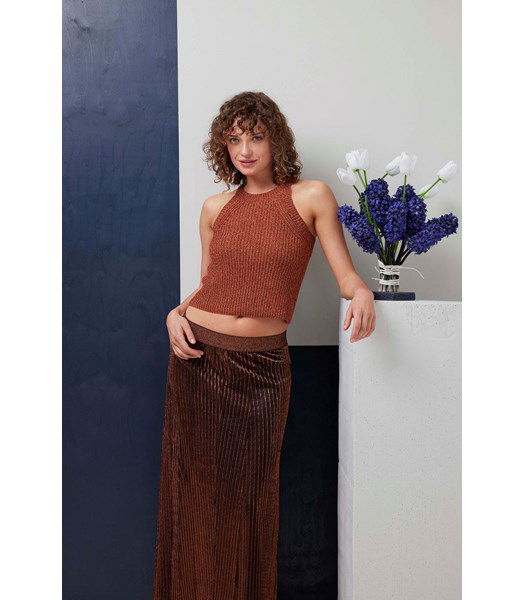 Breipatroon Haltertop Grace in halfpatentsteek