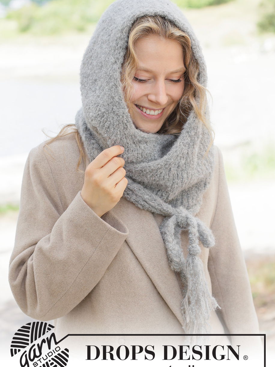 Gebreide mutssjaal met zachte alpaca & zijde