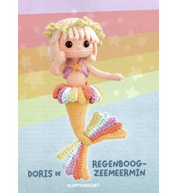 pop zeemeermin in pastelkleuren gemaakt van Sluitingen - Sieraden benodigdheden
