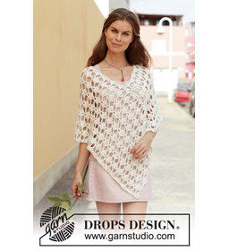 Poncho gemaakt van Drops Big Merino