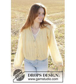 Zonnespoor Vest gemaakt van Drops Kid Silk