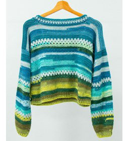 Colour Block Sweater gemaakt van Scheepjes Colour Crafter