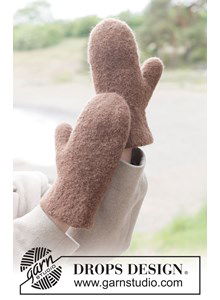 Dikke gevilte wanten breien met wol en alpaca