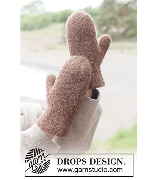 Breipatroon Dikke gevilte wanten breien met wol en alpaca