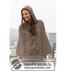 Poncho gemaakt van Rondbreinaald nr 9