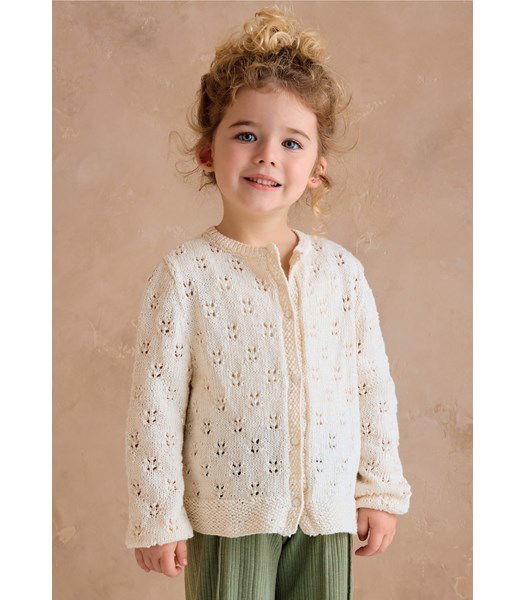 Breipatroon Meisjesvest in ajourpatroon