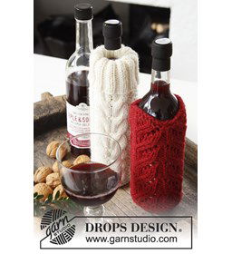 Gebreide fleskoeler gemaakt van Drops Nepal