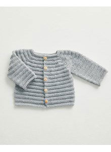 Babyvest Blaise in ribbel en tricot