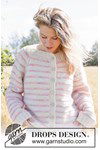 Breipatroon Oversized gebreid vest met strepen en punnikrand van andere kant