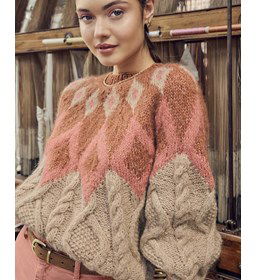 Damestrui met ruitpatroon gemaakt van Phildar Phil Givre