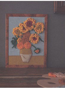 Wandkleed 3D zonnebloemen van Gogh