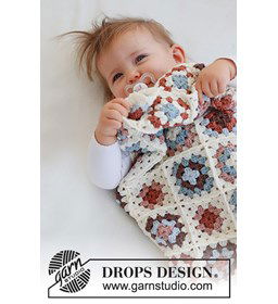 Babydeken gemaakt van Drops Merino extra fine