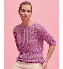 Damestrui met meshpatroon gemaakt van Lana Grossa Ecopuno