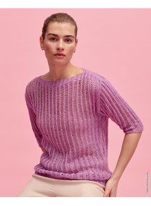 Breipatroon damestrui met meshpatroon gemaakt van Lana Grossa Ecopuno