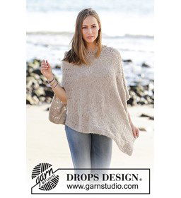 DROPS Poncho gemaakt van DROPS Alpaca Boucle