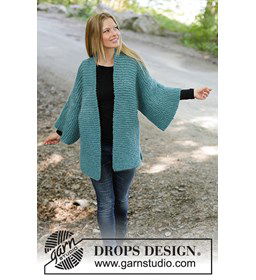 Dames vest gemaakt van Drops Snow - Eskimo