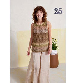 Damestop in fantasiepatroon