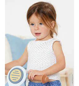 Kinderhemdje in sterrenpatroon gemaakt van Lana Grossa Elastico