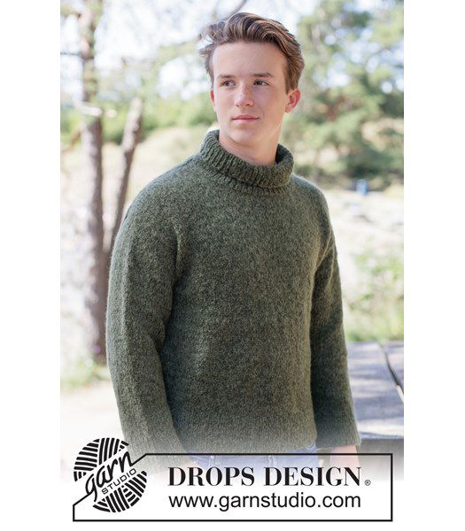 Breipatroon Gebreide trui met kantpatroon in Alpaca en Kid-Silk