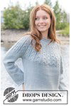 Breipatroon damestrui River Dream Sweater met ronde pas en kabelpatroon van andere kant